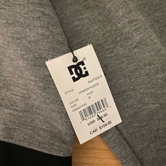 NEW MENS DC SHOES VENEER TECHNICAL FUNNEL NEXT NECK SWEATSHIRT BLACK - Picture 3 of 4